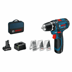 Bosch Professional 12V System Akku Bohrschrauber GSR 12V-15 (39 tlg. Zubehörset, 1x 2.0Ah Akku, 1x 4.0Ah Akku, Ladegerät,), schwarz, blau, Size, Battery Powered 1x2.0Ah, 1x4.0Ah Akku+Lader GSR 12V-15 +39tlg. Zubehörset Angebot bei HelloDeals