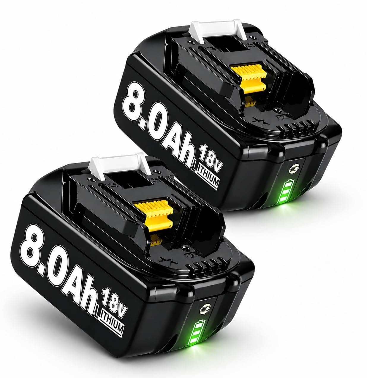 2X 18V 8.0Ah/8000mAh Ersatzakku für makita akku Kompatibel BL1860B BL1850B BL1840 BL1830 BL1845 194205-3 LXT-400 Bohrmaschinen, Schraubendrehern, Kartuschenpistolen, with LED Werkzeugakku. Schwarz 2P Angebot bei HelloDeals