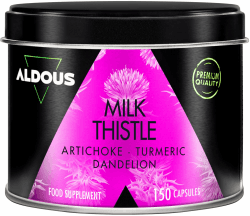 Mariendistel Kapseln mit Kurkuma, Artischocke, Löwenzahn und Desmodium - 150 Kapseln Detox - Maximale Entschlackende Dosis mit 80% Silymarin - Leberentgiftung, Bessere Verdauung - ALDOUS Angebot bei HelloDeals