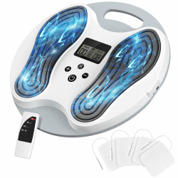 Medic Durchblutungsstimulator Füße Beine – Fußmassagegerät & Fussmassagegerät, Fussmassagegerät Elektrisch mit EMS, Lindert Neuropathie, Fördert Durchblutung mit 4 TENS Elektrischer Pads Weiß Angebot bei HelloDeals