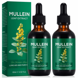 Mullein Leaf Extract,Mullein Leaf Liquid Drops,Kraftvoller Königskerzenblatt-Extrakt für Lungenreinigung und gesunde Atmung, 2-Monats-Vorrat, 60 ml, 2er-Pack 60 ml (2er Pack) Angebot bei HelloDeals