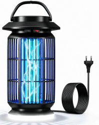 Insektenvernichter Elektrisch mit LED Licht, 4000V Mückenlampe Innen & Außen, 365nm UV Mückenfalle, IPX4 Wasserdicht, 100㎡ Abdeckung Fliegenfalle Lampe für Schlafzimmer, Balkon & Camping Angebot bei HelloDeals