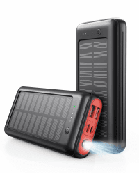 Solar Powerbank 27000mAh, 22,5W PD20W Power Bank Schnell Aufladende, Tragbares Ladegerät für Outdoor Indoor Rot Angebot bei HelloDeals