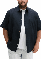 Marc OߴPolo Herren Leinenhemd Kurzarm Big & Tall 5XL Große Größen Extra Tall Blau Angebot bei HelloDeals