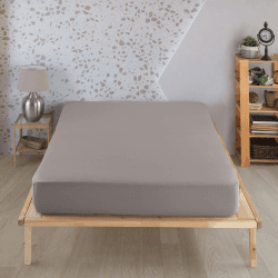 Vency Premium Jersey Spannbettlaken 200x200cm Grau - Spannbetttuch 100% Baumwolle, Bettlaken 200x200 Bis 35 cm Matratzenhöhe Grau 200x200 cm Grau Angebot bei HelloDeals