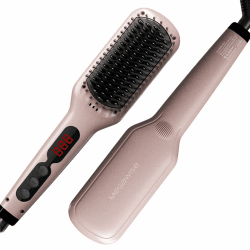 MEGAWISE Pro Keramik Ionen Haarglätter Bürste für zu Hause | MCH Schnelle 20s Heiztechnik mit Auto-Aus Sicherheit | Anti-Verbrühung mit Universal Dual Spannung | Drehbares Stromkabel Angebot bei HelloDeals