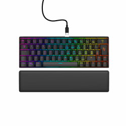 uRage Gaming-Keyboard Exodus 760 Mechanical Mini, Tastatur mit Abnehmbarer Handballenauflage, Full-RGB-Beleuchtung, Gaming-Software, kompaktes Format, Outemu Red Switches, QWERTZ-Layout, in schwarz Angebot bei HelloDeals