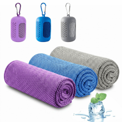 3 Stück Kühlendes Handtuch Kühlhandtuch Cooling Towel Kühlendes Handtuch Kühltücher Sporthandtuch Kühlende Handtücher Fitness Outdoor Sports (Lila Grau Blau) Angebot bei HelloDeals
