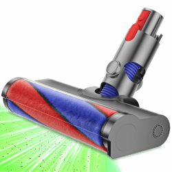 Soft-Roller-Bürstenkopf Ersatz für Dyson V7 V8 V10 V11 V15 Akku-Staubsauger, Schnellwechsel-Hartbodenbürste mit grünem Stauberkennungslicht, Motorisierte Bodendüse für Holz und Fliesen,Lila Angebot bei HelloDeals