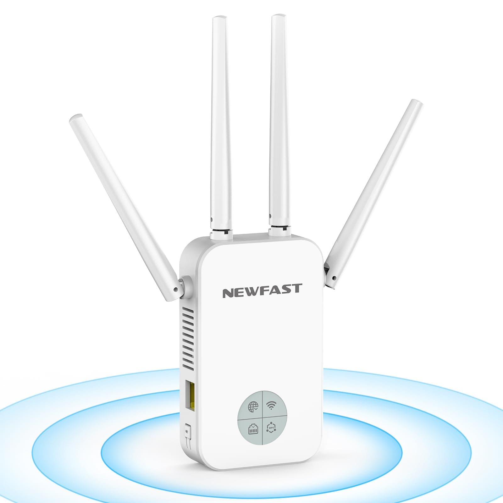 NEWFAST WLAN Verstärker,1200Mbit/s Dual Band WLAN Extender with WPS,4X Swivelling Antennes,Ethernet Port,WiFi Booster of Multiple Functions,WiFi Repeater Extender Compatible with All WLAN Devices Weiß Angebot bei HelloDeals