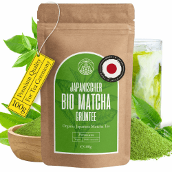 Bio Matcha Pulver Monte Nativo (100g) - Matcha Tee für Latte - Premium Grüner Tee aus Japan - 100% natürlich und ohne Zusatzstoffe Angebot bei HelloDeals