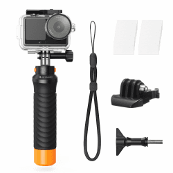 K&F CONCEPT 60 M/196 FT Wasserdichtes Gehäuse mit Schwimmendem Griff für DJI Osmo Action 6, Unterwassergehäuse mit Blitzschuhhalterung, Antibeschlagfolie Wasserresistente Tauchen Schutzhülle Action 6 Wasserdichtes Gehäuse+Schwimmgriff Angebot bei HelloDeals