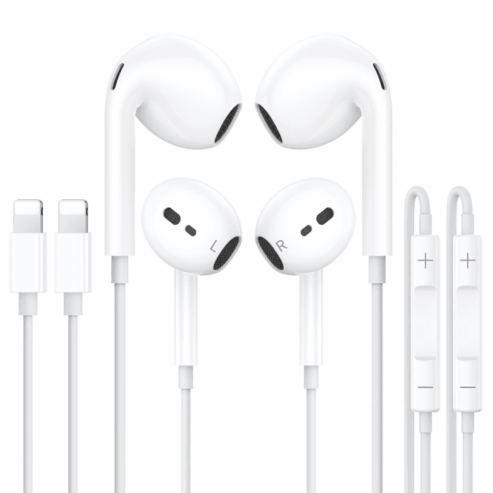 iPhone Kopfhörer mit Kabel, 2Pack [MFi-Zertifiziert] In Ear Kabelkopfhörer mit Mikrofon und HiFi Stereo Ohrhörer für iPhone 14 13 12 11 Plus Pro Max/XR/XS/X/SE/8/7/iPad Air Mini Unterstützt alle iOS White-2P-618 Angebot bei HelloDeals