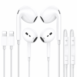 iPhone Kopfhörer mit Kabel, 2Pack [MFi-Zertifiziert] In Ear Kabelkopfhörer mit Mikrofon und HiFi Stereo Ohrhörer für iPhone 14 13 12 11 Plus Pro Max/XR/XS/X/SE/8/7/iPad Air Mini Unterstützt alle iOS White-2P-618 Angebot bei HelloDeals