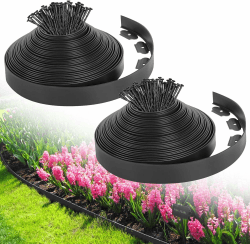 Omdekor Flexible Rasenkante Kunststoff 20m lang 5cm hoch - Rasenkante mit 100 Befestigungsnägeln, schwarz - Vielseitige Beetkanten garten und Rasen- und Beetbegrenzung aus robustem PE-Material 5cm H x 20m L Angebot bei HelloDeals