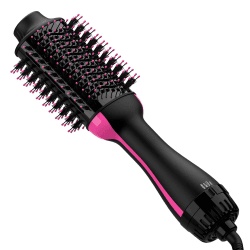 Sawop Warmluftbürste Rundbürstenföhn, Föhnbürste, Hairstyler Haartrockner Bürste in Einem, Verbessertes 4-in-1 Haartrockner und Styler Volumizer, Heißluftbürste, Haarglätter Bürste Schwarz/Rosa Pink Angebot bei HelloDeals