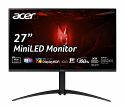 Acer Nitro XV275KP3 Gaming Monitor 27 Zoll (69 cm Bildschirm) 4K (UHD), MiniLED, 160Hz DP/Type-C, 144Hz HDMI, 1ms (GTG), 2xHDMI 2.1, DP 1.4, höhenverstellbar, drehbar, DP/HDMI FreeSync Premium 27 Zoll | 4K (UHD) | 160Hz Angebot bei HelloDeals