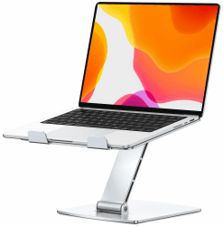 CIRYCASE Laptop Ständer Höhenverstellbar, Schnell Kühlender Laptop Stand, Ergonomischer Tragbarer Aluminium Notebook Ständer, Kompatibel mit MacBook Air Pro, Dell, HP 10-16" Laptops, Druckerständer Silber Angebot bei HelloDeals