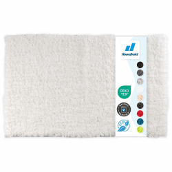 Floordirekt Badematte Sky - Badezimmerteppich - Weicher, dichter Hochflor - Rutschhemmend & Schnell trocknend - Geeignet für Fußbodenheizung - Eckig & Rund (70 x 120 cm, Weiß) 70 x 120 cm (Rechteckig) Weiß Angebot bei HelloDeals