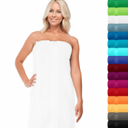 Lashuma Saunahandtuch 100x200 cm Baumwolle, Linz Badetuch groß XXL, Frottee Handtuch in Weiß für Spa und Zuhause 100 x 200 cm Weiß Angebot bei HelloDeals