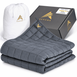Akroma Premium Gewichtsdecke 155x220cm 6KG – Anti Stress Therapiedecke - Schwere Bettdecke zum Besser schlafen – Entspannungsdecke gegen Schlafstörung - 100% Baumwolle (OekoTex) - Weighted Blanket Erwachsene - 155x220cm - 6KG Dunkelgrau Angebot bei HelloDeals