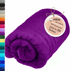 Lashuma XXL Badetuch Dame Lila - Aubergine, London Frottee Strandtuch - Handtuch groß 100x150 cm Badetuch I 1 Stück I 100x150 cm Aubergine Lila Angebot bei HelloDeals