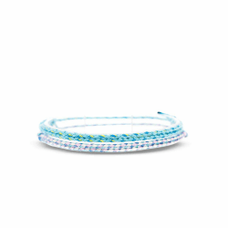 Made by Nami Surfer Fußband 2-er Set Damen & Herren - Dünnes Boho Hippie Fußkettchen geflochten- Handmade Strand Festival Accessoires - 100% Wasserfest & Verstellbar Baby Blue Set Angebot bei HelloDeals