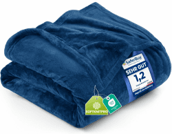 Utopia Bedding Kuschelige Fleecedecke [228x228 cm, Marine] Weiche, leichte, warme Flauschige Decke Kuschelige und atmungsaktive Decken für Bett Sofa Couch Marine 228x228 cm Angebot bei HelloDeals