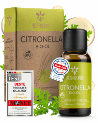 Heldengrün® BIO Citronellaöl [100% NATURREIN] Dermatologisch getestet - Echtes Citronella Öl - Zitronig, erfrischend & frisch - Duftöl Mücken - Citronella Oil Citronella 30 ml (1er Pack) Angebot bei HelloDeals