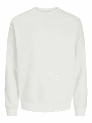 JACK & JONES Male Sweatshirt Einfarbig Sweatshirt L Cloud Dancer Angebot bei HelloDeals