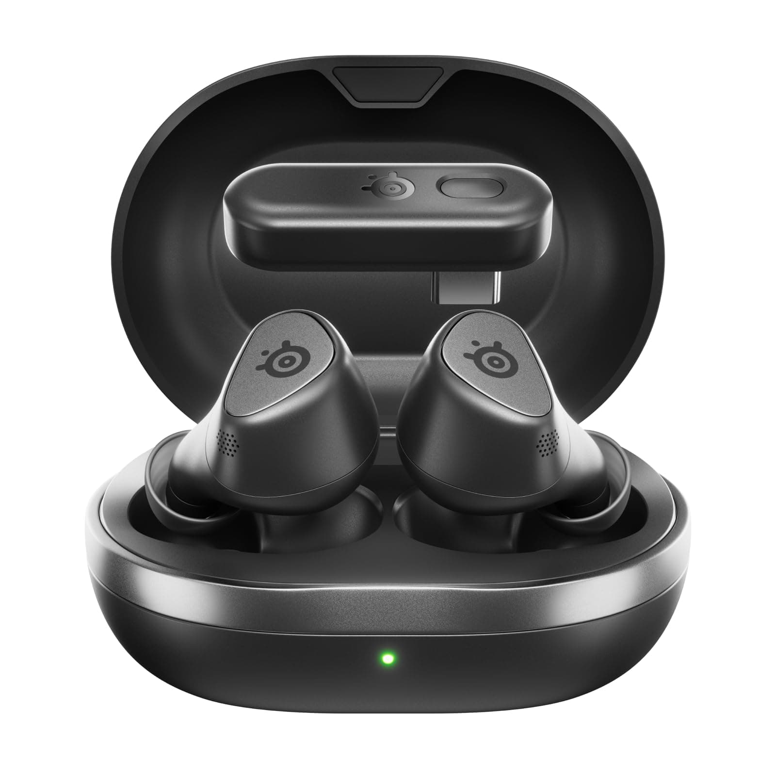 SteelSeries Arctis GameBuds für PS5 Wireless Gaming Earbuds 2.4GHz + BT 5.3 ANC/Transparenz 40H Akku Kabelloses Laden PS5 PC Switch 2 Mobile Schwarz (Renewed) Schwarz für PlayStation, PC und Switch Angebot bei HelloDeals
