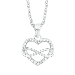 s.Oliver Kette mit Anhänger 925 Sterling Silber Damen Halsschmuck, mit Zirkonia synth., Herz, Kommt in Schmuck Geschenk Box Angebot bei HelloDeals