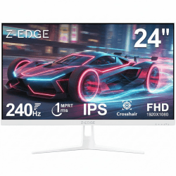 Z-Edge 24 Zoll 240Hz Gaming Monitor IPS Panel 1ms MPRT Full HD 1080P, 350cd/m² Helligkeit, HDR10, FreeSync, HDMI & DisplayPort, VESA Kompatibel - Weiß 24'' Angebot bei HelloDeals