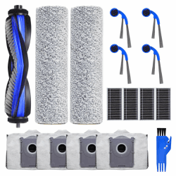 T80 Zubehör Ersatz Kompatibel für ECOVACS DEEBOT T80 OMNI Saugroboter, 1 Hauptbürste, 4 Filter, 4 Seitenbürsten, 2 Mopp Reinigungswalze, 4 Antibakterielle Staubbeutel, 1 Reinigungsbürste T80 Omni Zubehör Angebot bei HelloDeals