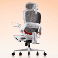 SIHOO Bürostuhl Ergonomisch, Schreibtischstuhl mit 4D Dynamischer Lordosenstütze, Breiter Kopfstütze & Klappbaren Armlehnen, Neigung 90-135°, Weiß B100(weiß) Angebot bei HelloDeals
