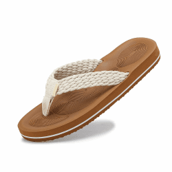 ARRIGO BELLO Flip Flops Damen Sommer Bequem Zehentrenner Sandalen Strand Verreisen Innen Außenbereich Frauen Rutschfest Dusche Größe 36-41 Weiß 40 EU Angebot bei HelloDeals