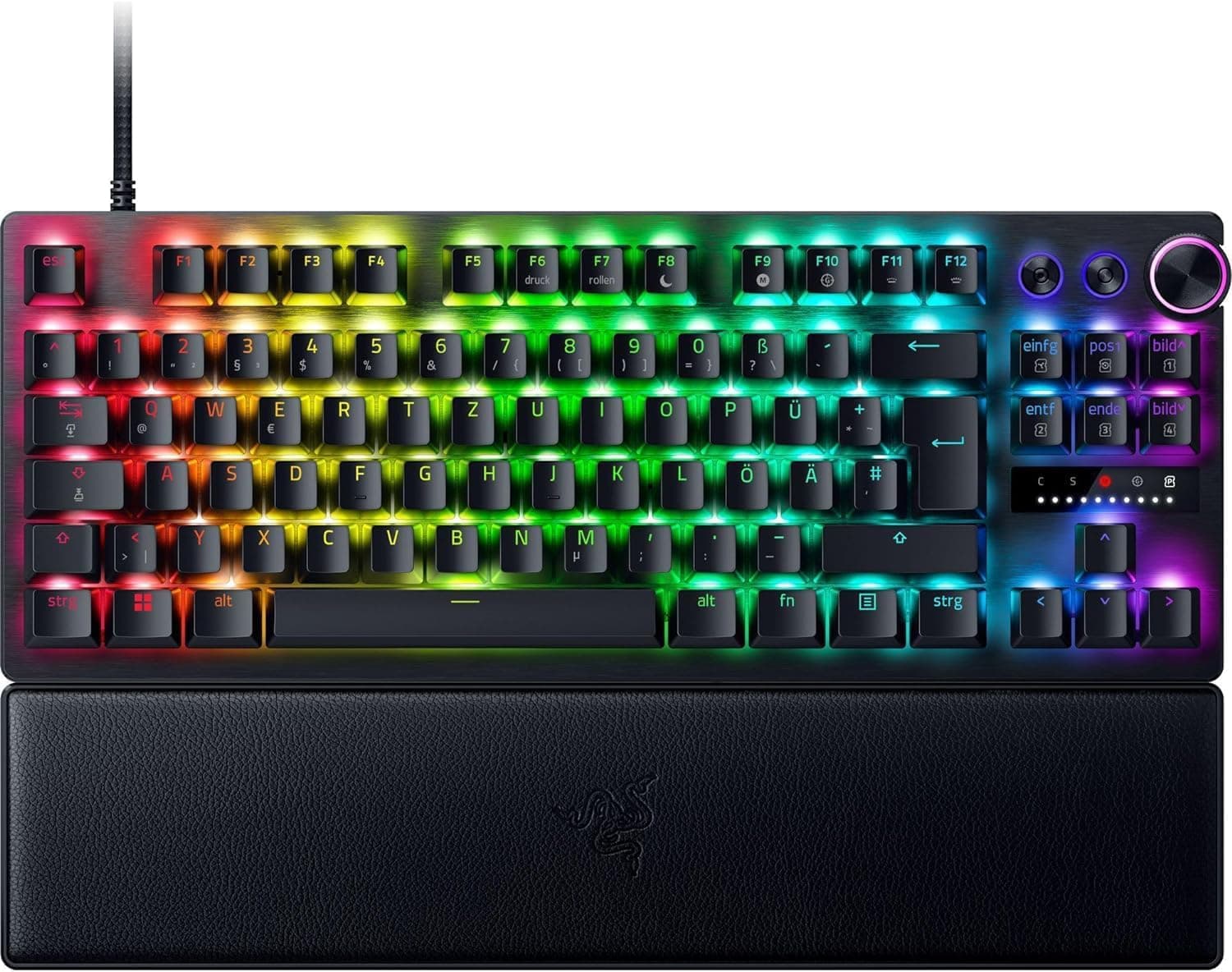 Razer Huntsman V3 Pro Tenkeyless - Analoge optische TKL E-Sport PC Gaming-Tastatur ohne Ziffernblock - Snap Tap - Rapid Trigger - Digitaler Drehregler & Steuerungstaste - QWERTZ DE-Layout | Schwarz Huntsman V3 Pro TKL QWERTZ DE-Layout Analog Optical Switc Angebot bei HelloDeals