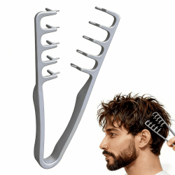 Lockenkamm Textur Kamm,Haarzange Texturkamm Texture Comb Styling Kamm Roots Volume Tool für Die Haarwurzeln Mit Ponyansatz Pflegen,Lifting Haarwurzeln Haarbürste für Männer und Frauen Grau Angebot bei HelloDeals