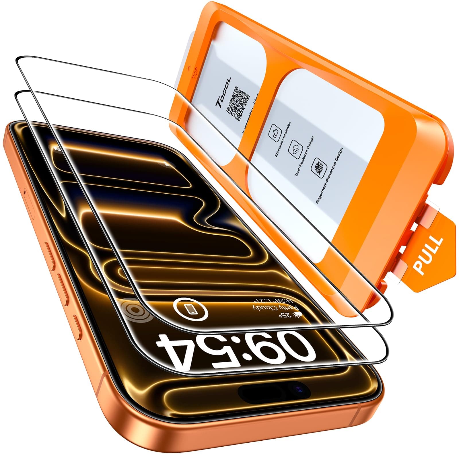 TOCOL für iPhone 17 Pro Max für Panzerglas 6,9 Zoll, Full Screen Automatische Installation 9H Folie Stoßfest Kratzfest Anti-Fingerabdruck Blasenfrei, Kompatibel mit Hülle, 2 Stück iPhone 17 Pro Max Schutzglas Angebot bei HelloDeals