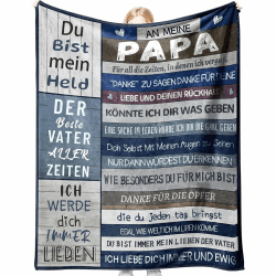 Geschenk für Papa, Kuscheldecke Geburtstagsgeschenk für Papa von Tochter und Sohn, Decke Geschenke für Vater zum Geburtstag Weihnachten Papa 150*200CM Angebot bei HelloDeals