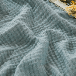 EMME Musselin Decke 150x200 cm – 4-Lagen Melange-Gewebe, Oeko-TEX 100, Weiche Tagesdecke & Kuscheldecke aus Baumwolle für Sofa und Bett,Melange Türkis 01-melange Türkis 152 x 203 cm Angebot bei HelloDeals