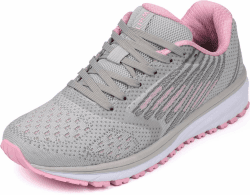 WHITIN Laufschuhe Herren Damen Turnschuhe Sportschuhe Unisex Bequeme Straßenlaufschuhe Walkingschuhe 36-47 36 EU Grau Rosa Angebot bei HelloDeals