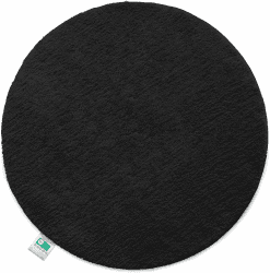 Floordirekt Badematte Sky - Badezimmerteppich - Weicher, dichter Hochflor - Rutschhemmend & Schnell trocknend - Geeignet für Fußbodenheizung - Eckig & Rund (Rund - Ø 95 cm, Schwarz) 95 cm (Rund) Schwarz Angebot bei HelloDeals