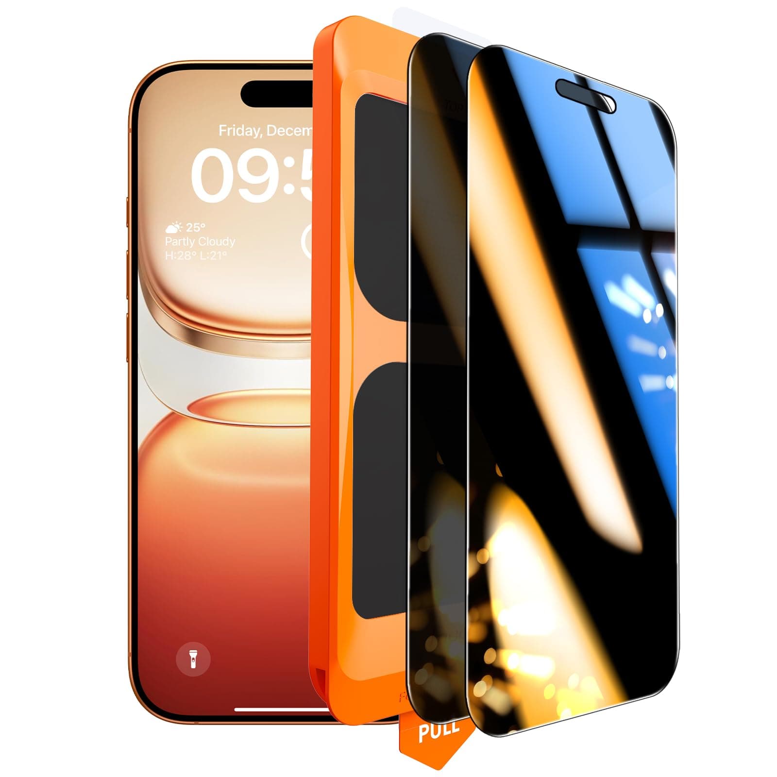 TOCOL für iPhone 16 Pro für Panzerglas Sichtschutz 6,3 Zoll, Full Screen Automatische Installation 9H Stoßfest Kratzfest Anti-Fingerabdruck Anti-Bläschen Anti-Spy, Kompatibel mit Hülle, 2 Stück iPhone 16 Pro Sichtschutz Schutzglas Angebot bei HelloDeals