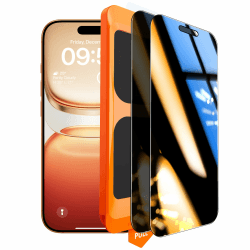 TOCOL für iPhone 16 Pro für Panzerglas Sichtschutz 6,3 Zoll, Full Screen Automatische Installation 9H Stoßfest Kratzfest Anti-Fingerabdruck Anti-Bläschen Anti-Spy, Kompatibel mit Hülle, 2 Stück iPhone 16 Pro Sichtschutz Schutzglas Angebot bei HelloDeals