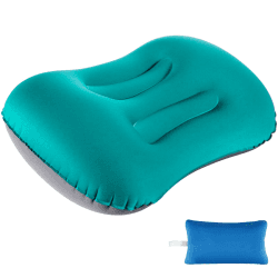 Eono Aufblasbares Camping Kissen, Ultraleichtes Aufblasbares Kissen für Strand, Komprimierbar Kompakt Ergonomisch Reisekissen Strandkissen Kopfkissen für Outdoor, Camping, Wandern Grün Angebot bei HelloDeals