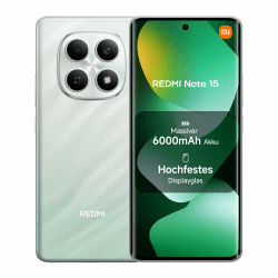 XIAOMI Redmi Note 15 Smartphone (8+256 GB) – Handy mit Android, 6000-mAh-Akku, wassergeschützt, 108-MP-Kamera, 6,77" FHD+ Display, Forest Green, 2 Jahre Garantie Redmi Note 15 8+256GB Forest Green Angebot bei HelloDeals