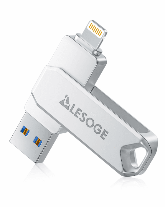 MFi Zertifizierter USB Stick 128GB für iPhone,3 in 1 USB Speicherstick USB 3.0 USB-Flash-Laufwerk, Externer Speichererweiterung Fotostick,USB C Stick für iPhone/iPad/Android/PC/Mac 128GB Silber Angebot bei HelloDeals