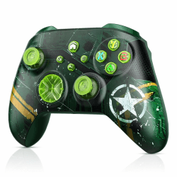 Dinosoo Wireless Controller für Xbox Series X|S, Xbox One, PC, iOS/Android, Bluetooth Kabelloser Gamepad Dual Vibration, TURBO, 3,5mm Audiobuchse, Macro Grün Angebot bei HelloDeals