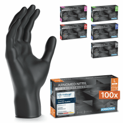 100x ARNOMED® Einweghandschuhe Schwarz, Nitril Handschuhe L | Einmalhandschuhe, Nitrilhandschuhe puderfrei, Gummihandschuhe, Schutzhandschuhe, Handschuhe Nitril in XS, S, M, L, XL, XXL L Schwarz Angebot bei HelloDeals